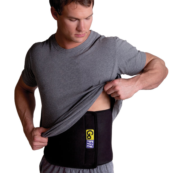 Male wearing Double Thick Waist Trimmer