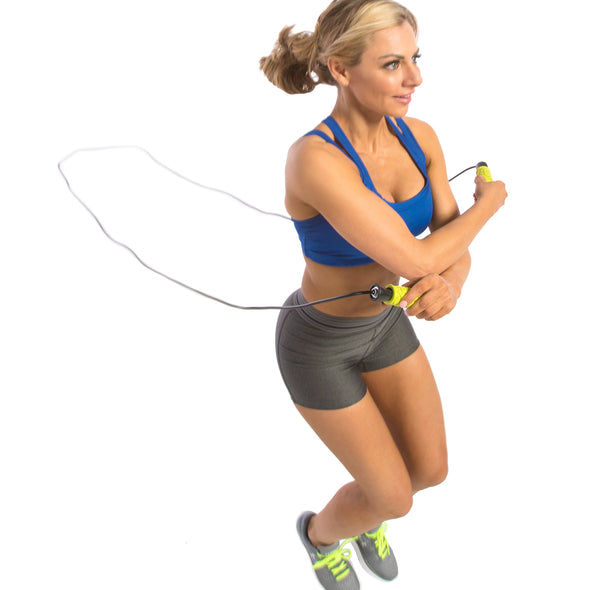 Female jumping w/ Pro Speed Rope