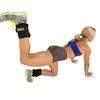 Female performing leg press up w/ Padded Pro Ankle Weights