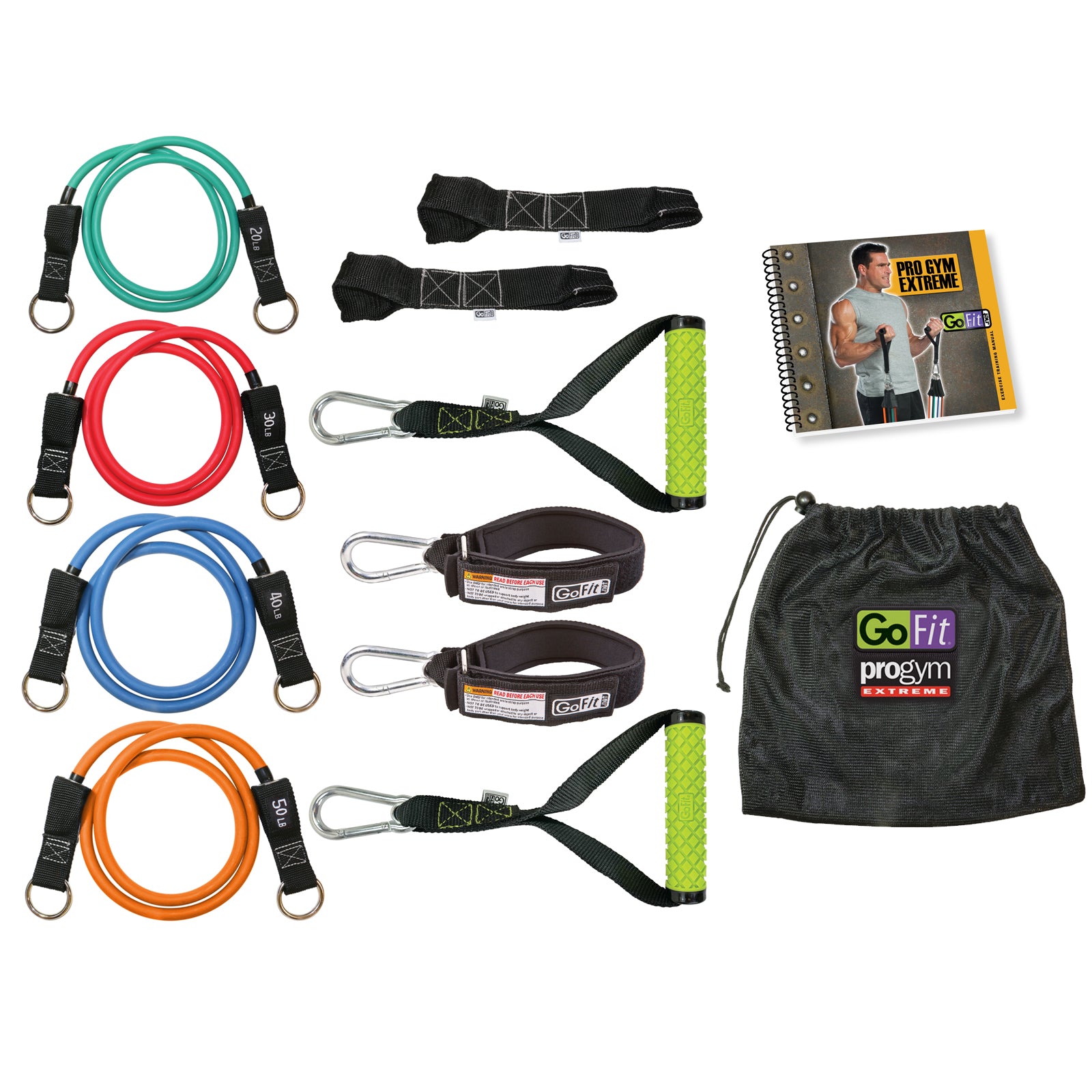 GoFit Extreme Pro Gym Set- Portable Gym and Fitness Equipment,One  Size,GF-EPGYM