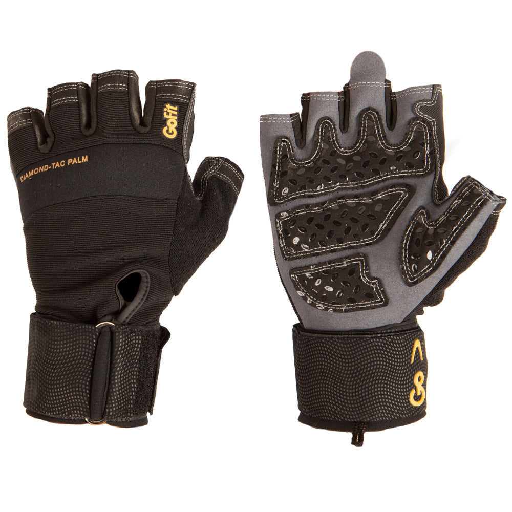 GoFit Diamond-Tac Wrist-Wrap Gloves (Medium)