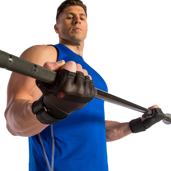 Male using Xtreme Wrist Wrap Gloves with Articulated Grip