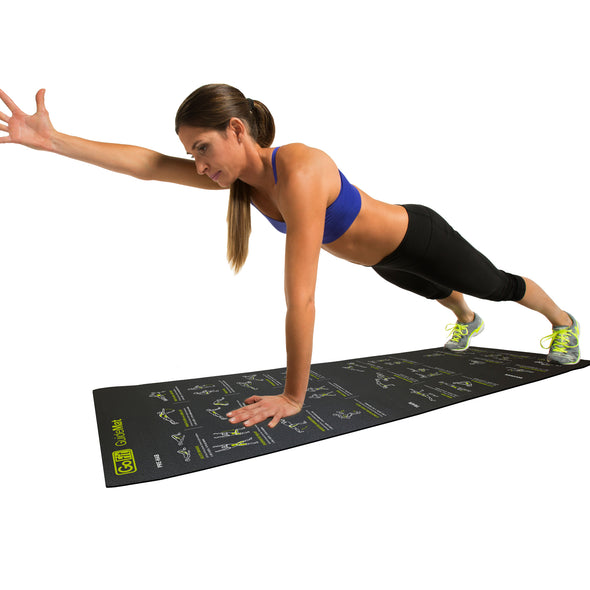 Female performing High Plank w/ Arm Lift on Guide Mat