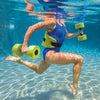 Female utilizing GoH2O barbells & belt in pool
