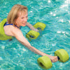 Female utilizing GoH2O barbells & belt in pool