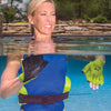 Female utilizing GoH2O gloves & belt in pool