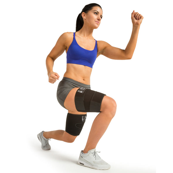 Female performing lunges w/ GoSlim Thigh Slimmers