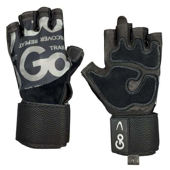 Premium Leather Elite Trainer Wrist Wrap Gloves