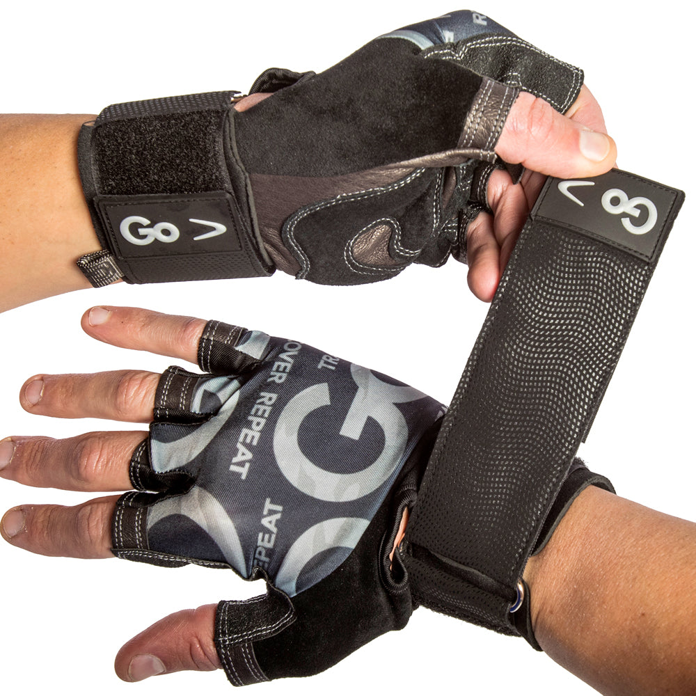 Premium Leather Elite Trainer Wrist Wrap Gloves –