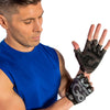 MAle putting on Men’s Premium Leather Elite Trainer Gloves