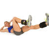 Female performing bicycle crunches w/ Padded Pro Ankle Weights