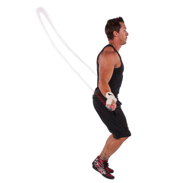 Male jumping w/ Pro Cable Jump Rope