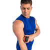 Male rolling bicep w/ Thermal Roll-On Massager